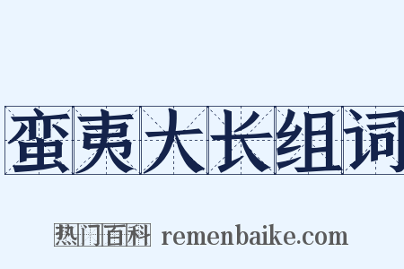 蛮夷大长组词是什么意思的图片